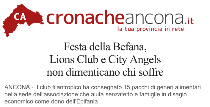 Festa della Befana, Lions Club e City Angels non dimenticano chi soffre